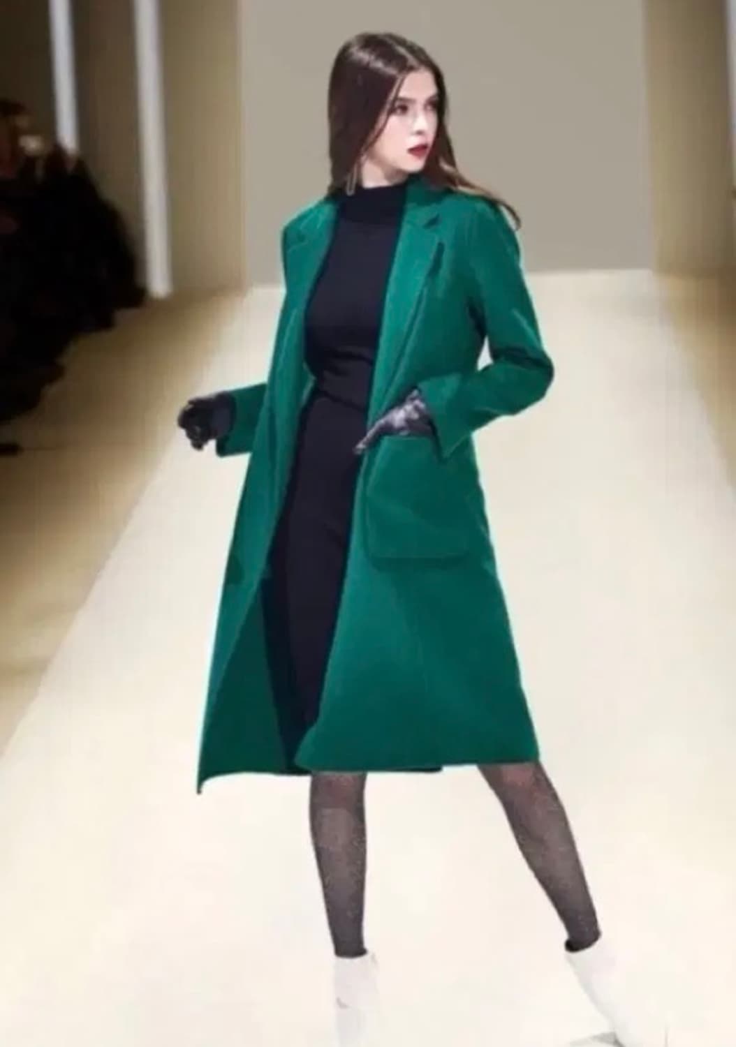 GGPX 그린 롱코트 상품이미지1