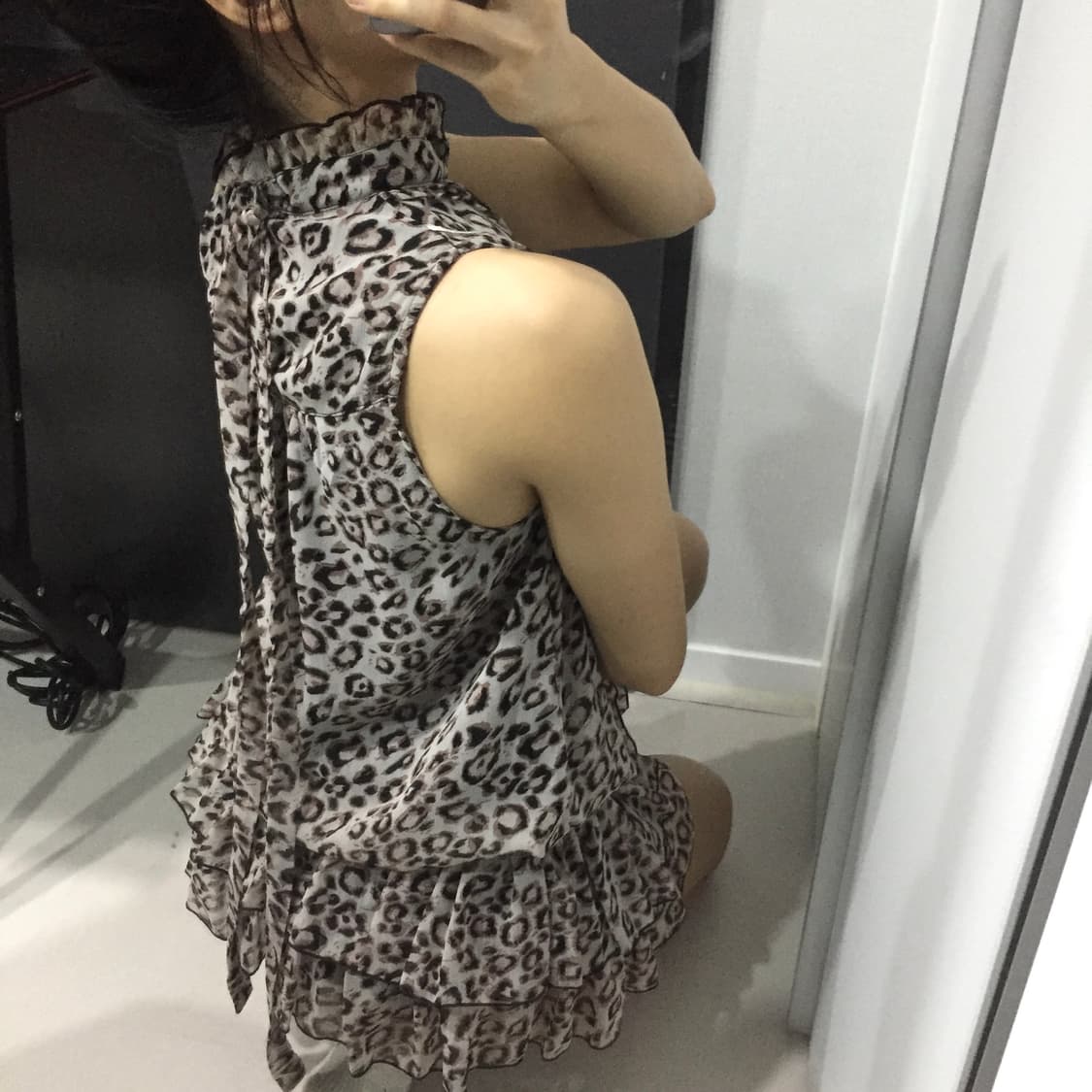 레오파드 고딕 슬리브리스 원피스 상품이미지3