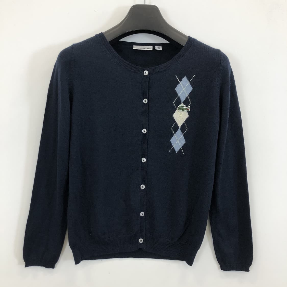 라코스테 자카드 크롭가디건 M 상품이미지1