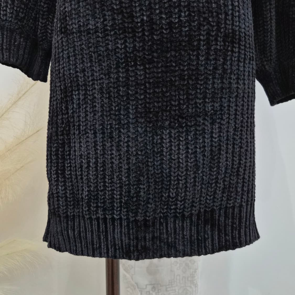 AZUL by MOUSSY 벨벳 오프숄더 니트 원피스 상품이미지5