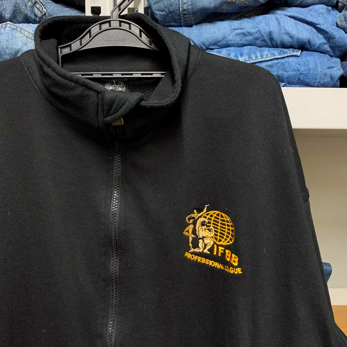 [2XL] IFBB 국제 보디빌딩 연맹 코튼 트랙 재킷 상품이미지1