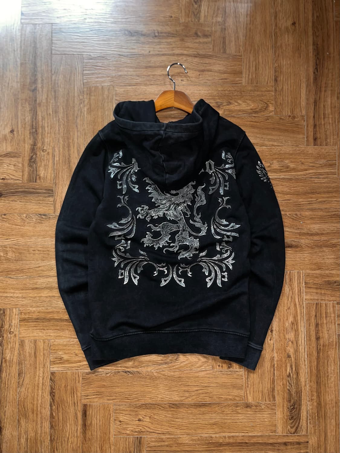 버커루 빈티지 프린팅 후드집업 상품이미지6