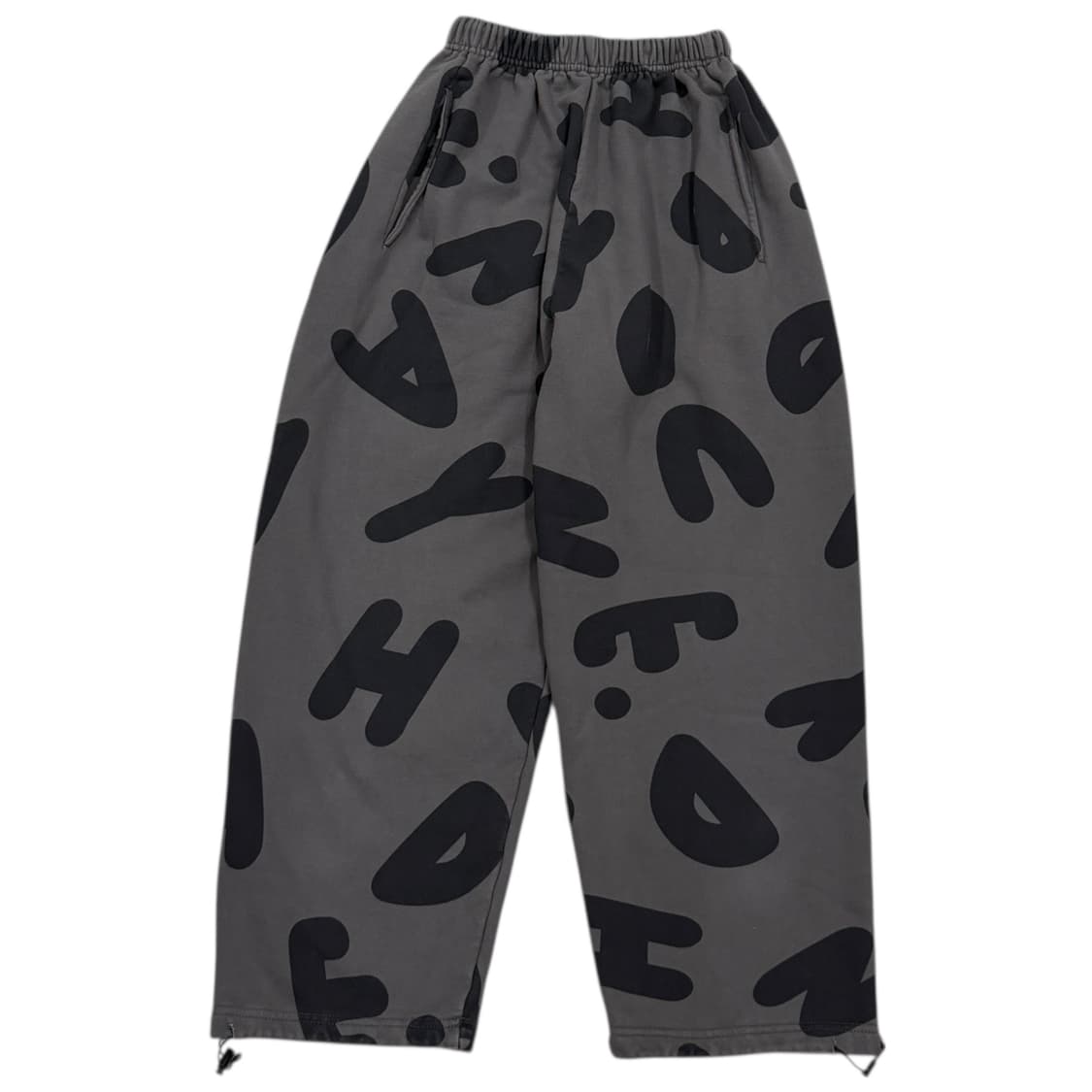 현도배 패턴 스트링 스웨트 팬츠 차콜 그레이 M 상품이미지1