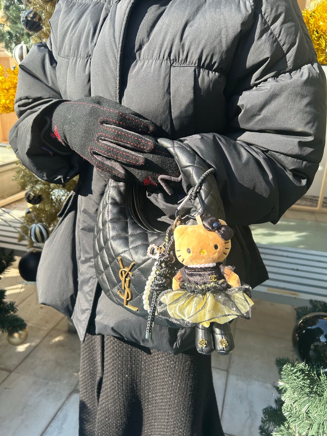 (24)롱다리키티 커스텀키링_ 🖤블랙 시스루 샤 원피스 상품이미지6