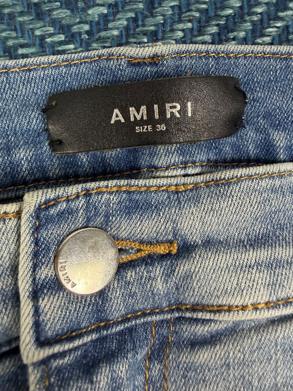 [AMIRI] 아미리 패치워크 디스트로이드 데님 진 (기장 수선 완료) 상품이미지5