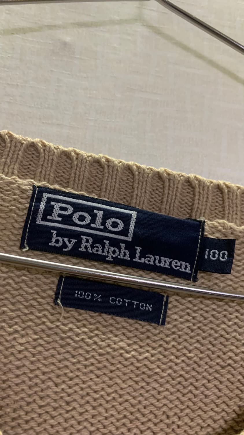 폴로 랄프로렌 브이넥 니트 베이지 상품이미지3