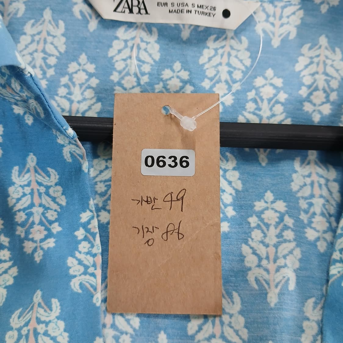자라 ZARA 블루 패턴 셔츠 원피스 상품이미지10