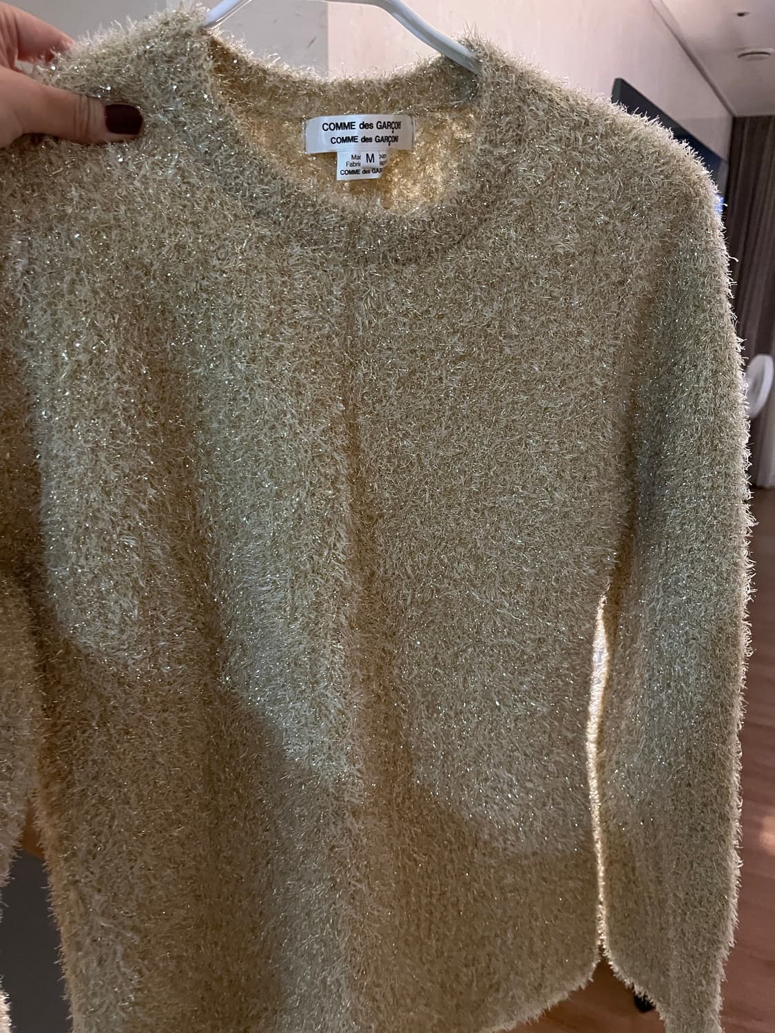 꼼데가르송걸 글리터 니트 M 상품이미지4