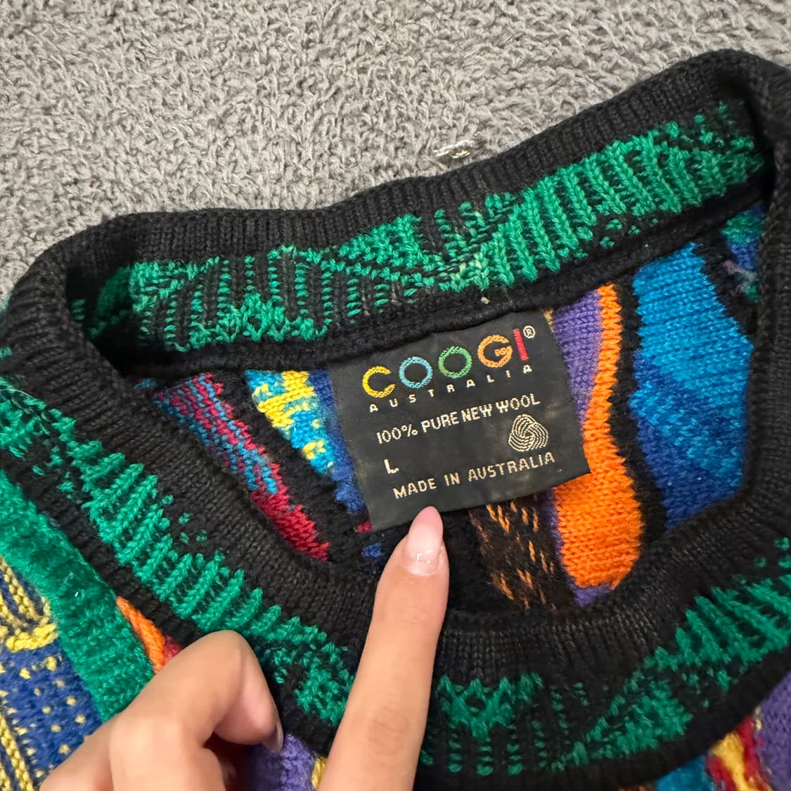 [ 정품/L ] 쿠지 빈티지 케이블 니트티 상품이미지5