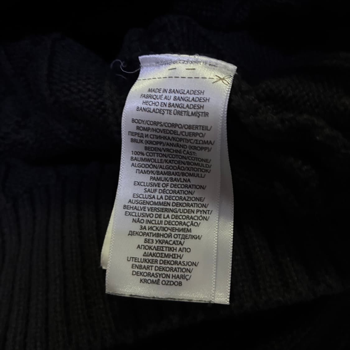 폴로 랄프로렌 꽈배기 니트 블랙 L 상품이미지5