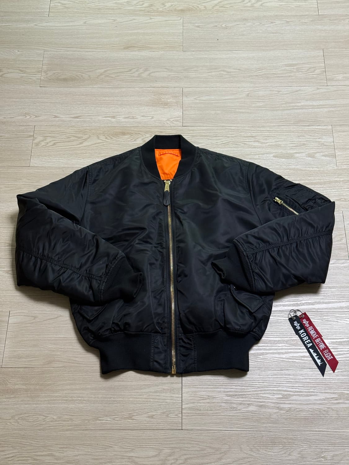 [L] 알파인더스트리 MA-1 블랙 상품이미지1