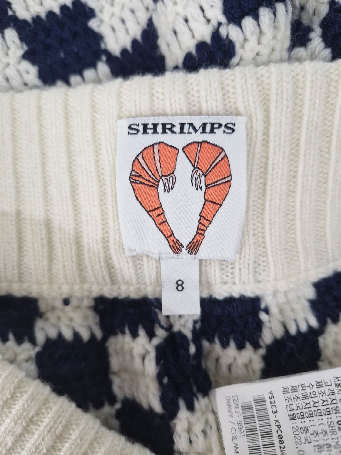 한섬 쉬림프 SHRIMPS 체커보드 니트 쇼츠_8 상품이미지5