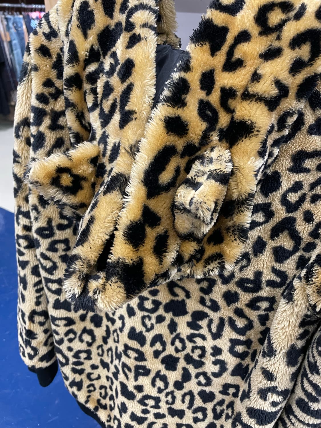 Japanese vtg 갸루 레오파드 후드 플리스 자켓 상품이미지6