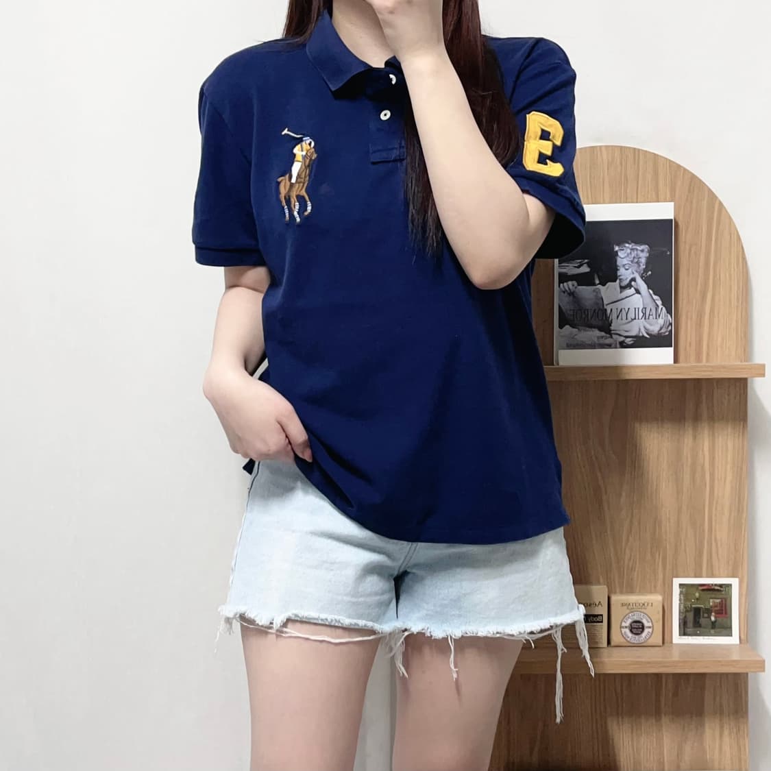 [정품] 폴로 네이비 / 빅멀티포니 반팔카라티 [ L ] 상품이미지1