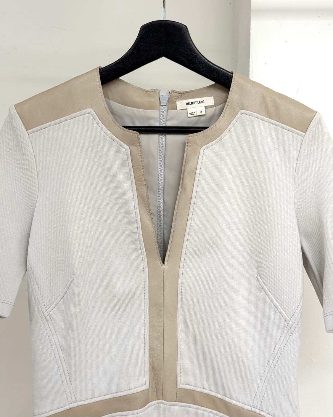 헬무트랭 베이지 에크루 본디지 드레스 상품이미지2