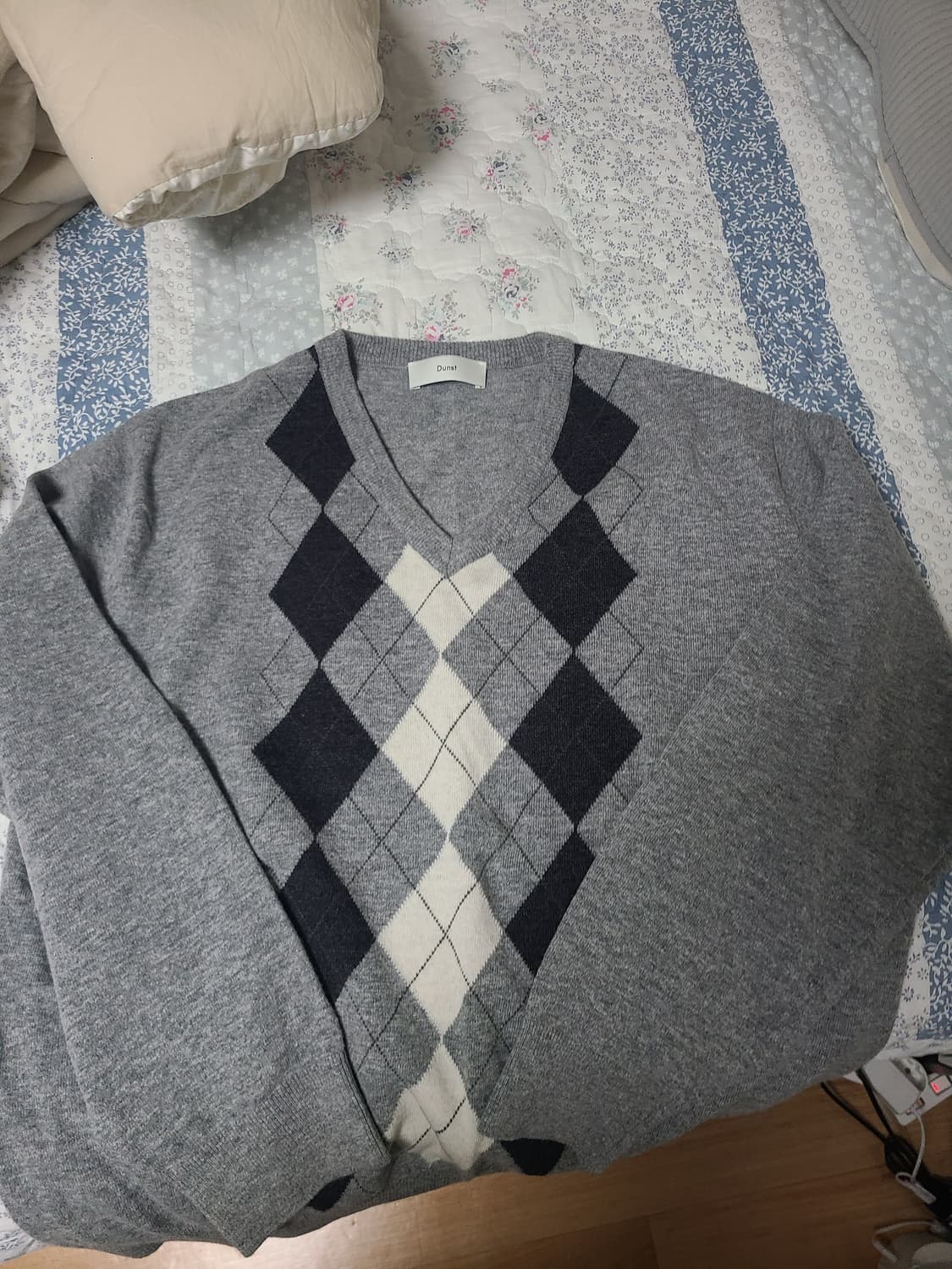 던스트 아가일 니트 XL 상품이미지1