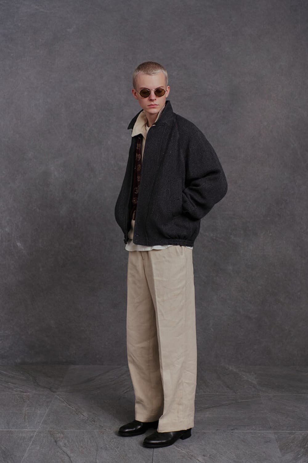 (교환) 25fw 올드조 라운드 칼라 모터링 자켓 38 상품이미지1