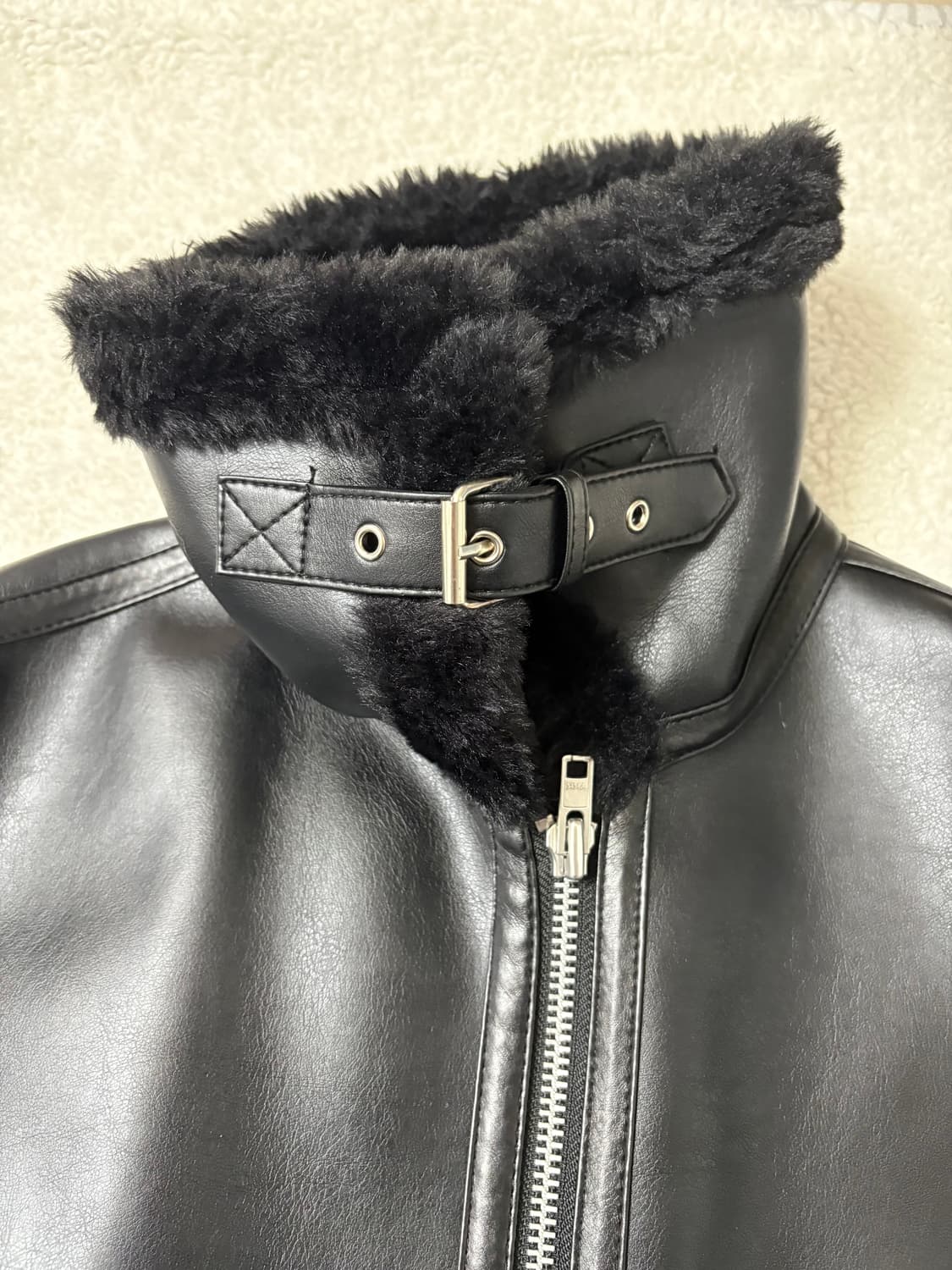 스페로네 sperone 우먼 페이크 B3 오버핏 무스탕 자켓 상품이미지3