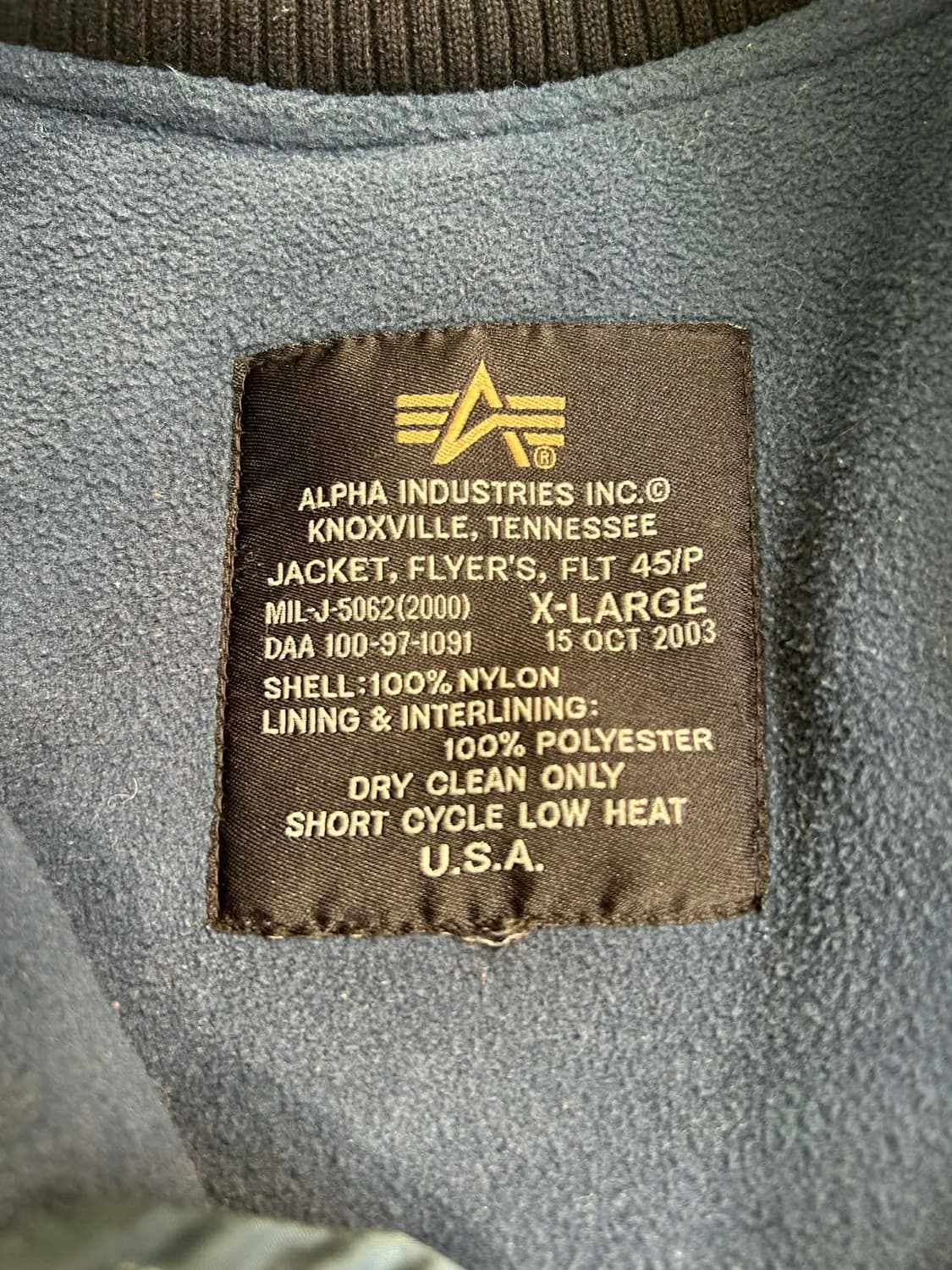 [XL] 알파인더스트리 CWU-45/P 미군 플라이트 항공 점퍼 바시티 상품이미지5