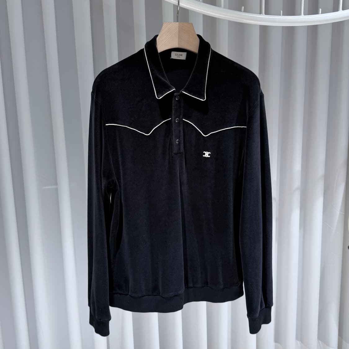 XL / 셀린느 벨벳 폴로 셔츠 상품이미지3