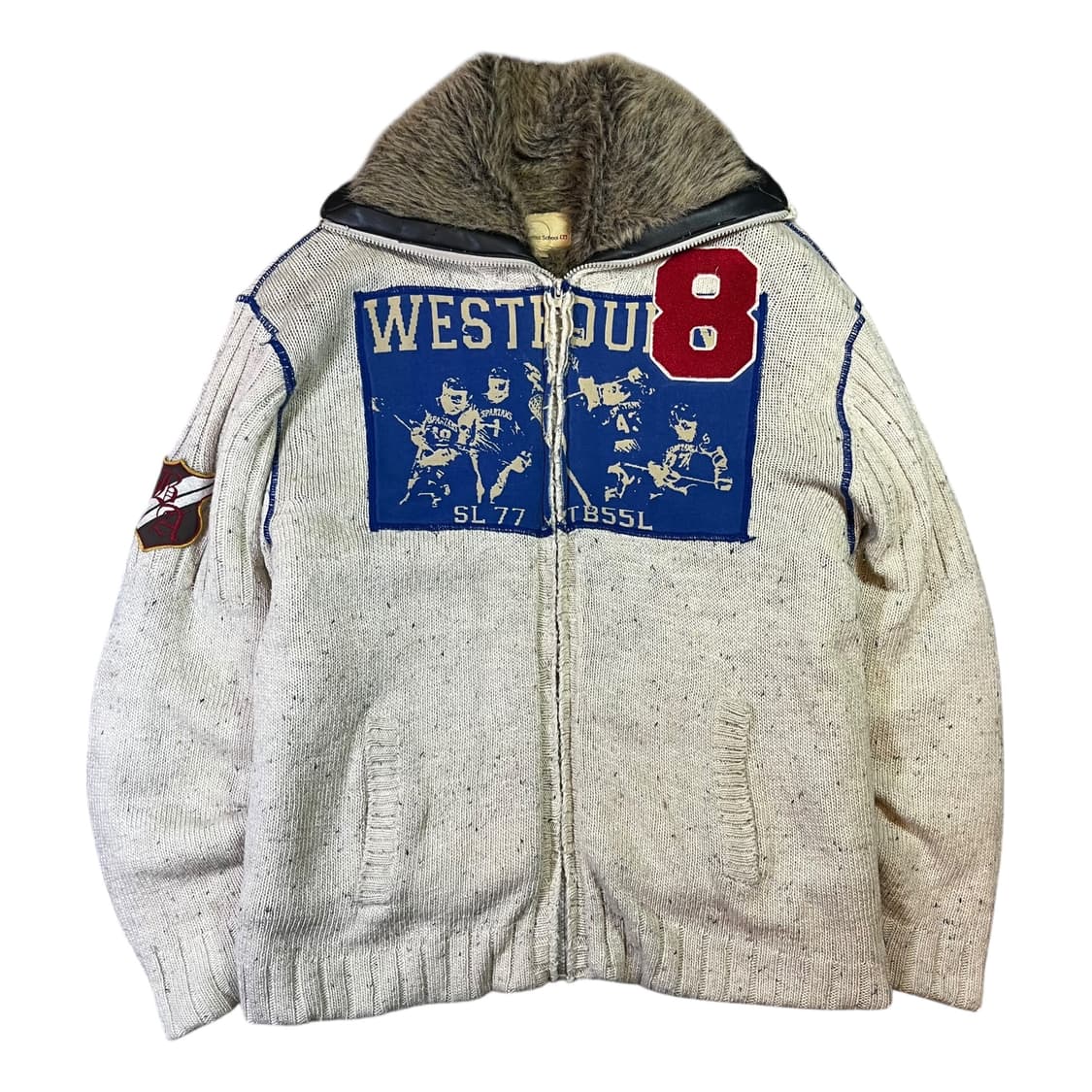 Vintage 빈티지 올드스쿨 울프조 니트 자켓 상품이미지1