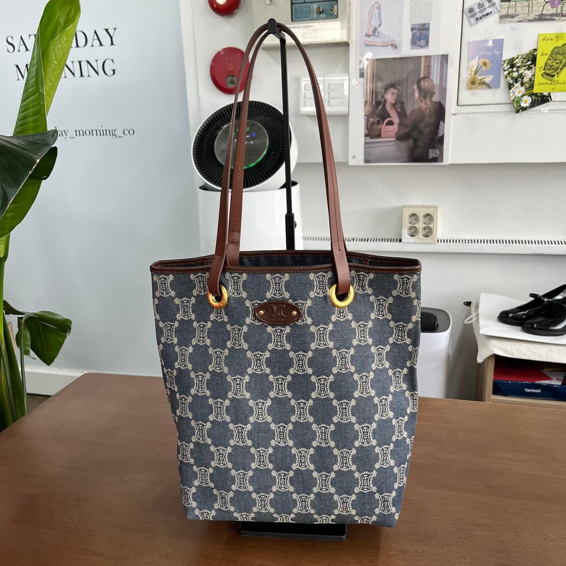 셀린느 블라종 데님 숄더백 OS 상품이미지1