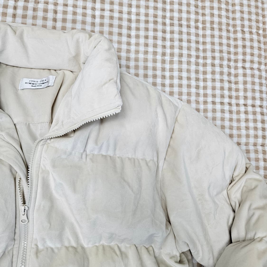 데이비드 첸 스웨이드 숏패딩 남자100 상품이미지3