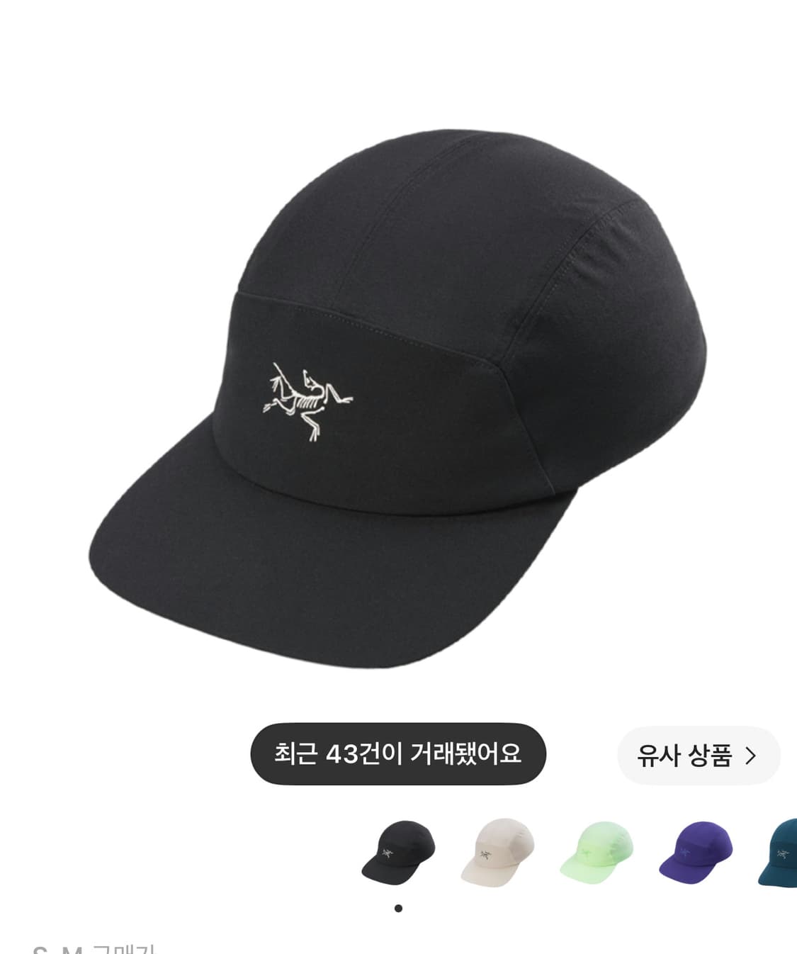 아크테릭스 감마 5 패널 캡 블랙 s-m 새상품 상품이미지1