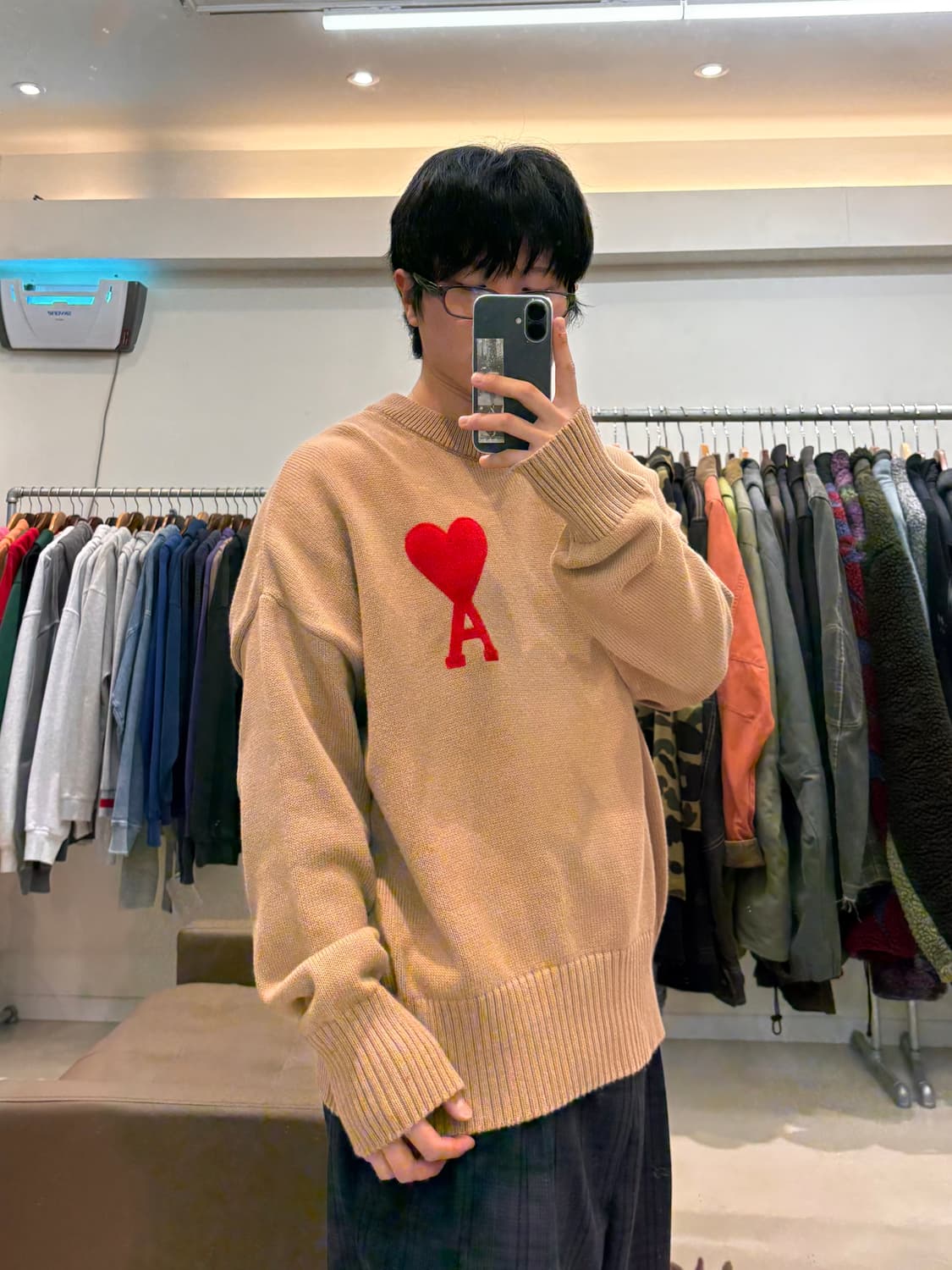 아미 빅 하트 로고 니트 상품이미지8