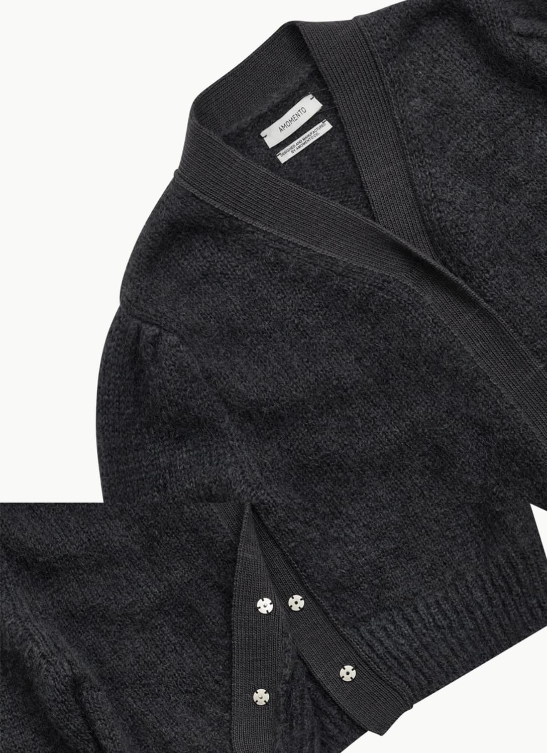 [새상품]아모멘토 그랜마 가디건 다크그레이 상품이미지7