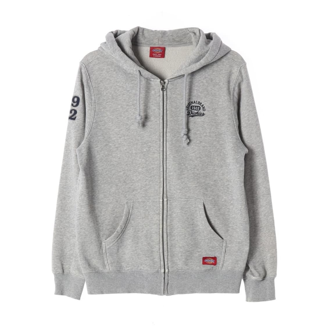 디키즈 시그니처 로고 기모 후드 집업 그레이 S-M 상품이미지1