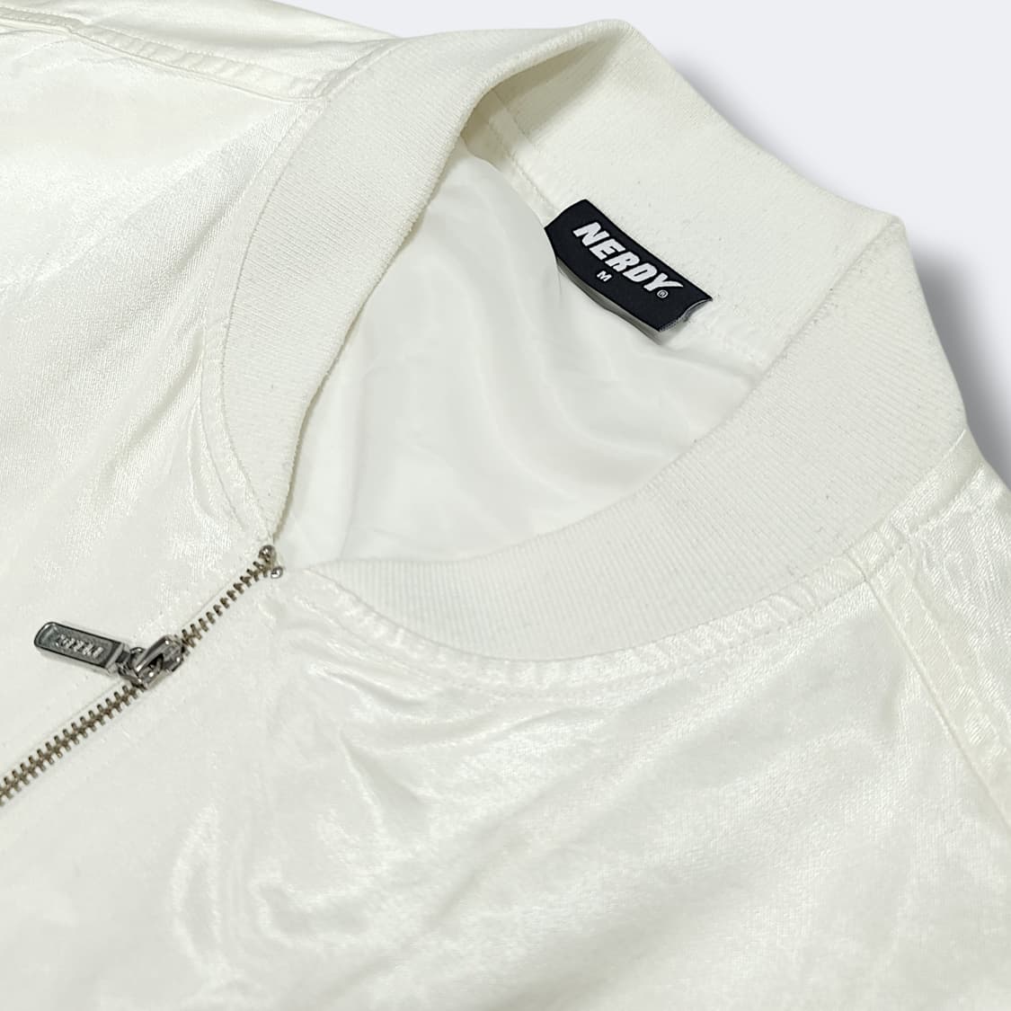 [M] 널디 화이트 프린팅 MA-1 오버핏 블루종 자켓 상품이미지8