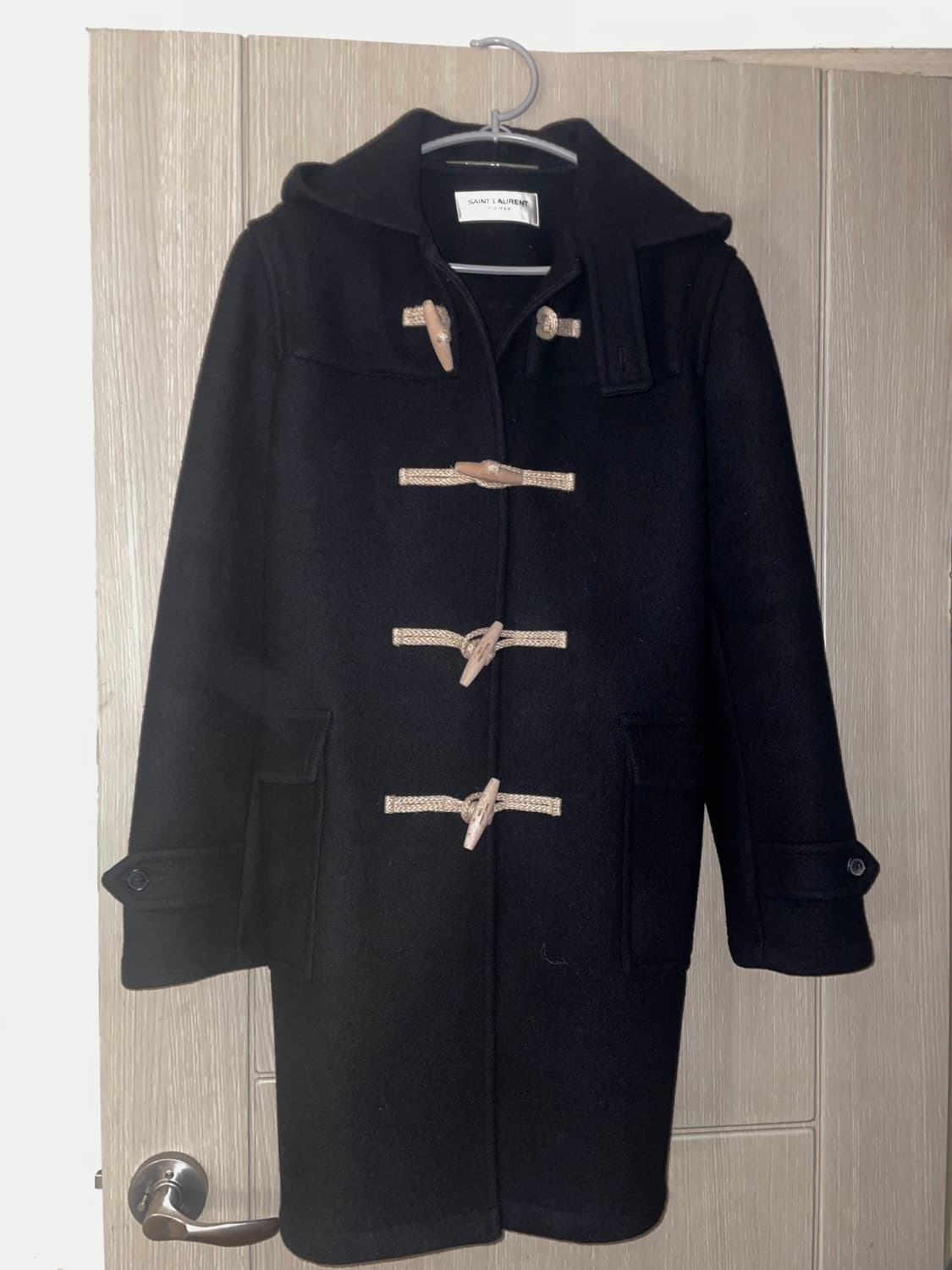 15fw 에디 생로랑 헤비멜튼 울 더플 코트 상품이미지3