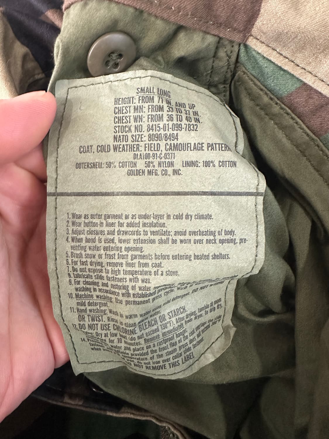 미군 오리지날 우드랜드 M65 필드자켓 S-L 상품이미지3