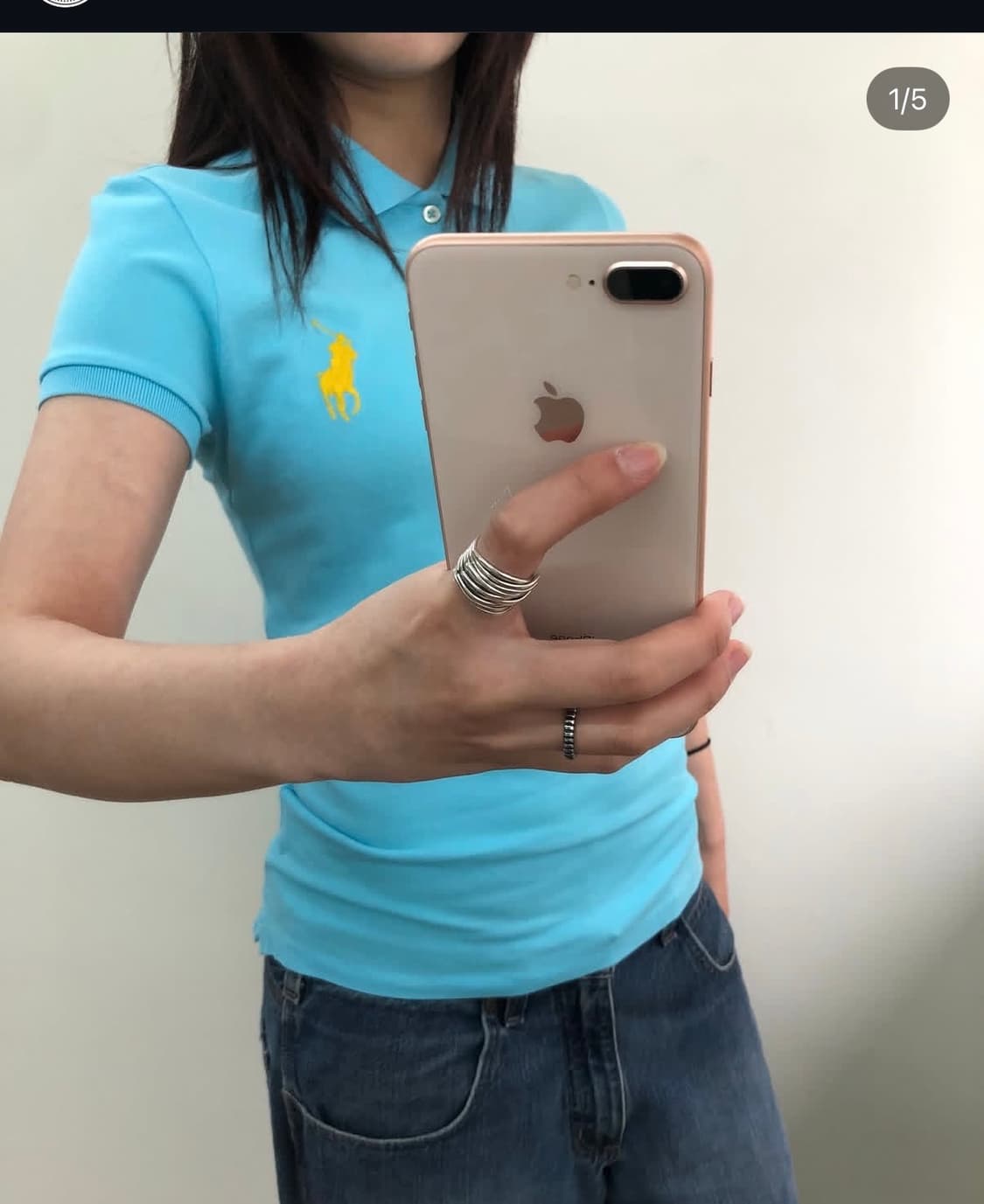 폴로 빅포니 스카이블루 피케 반팔  상품이미지1