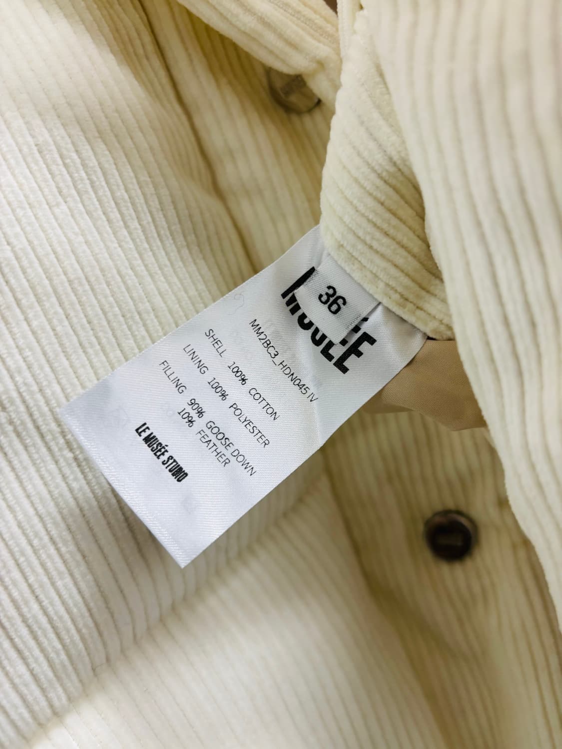 LE MUSEE 뮤제 코듀로이 구스다운 패딩 자켓 상품이미지6