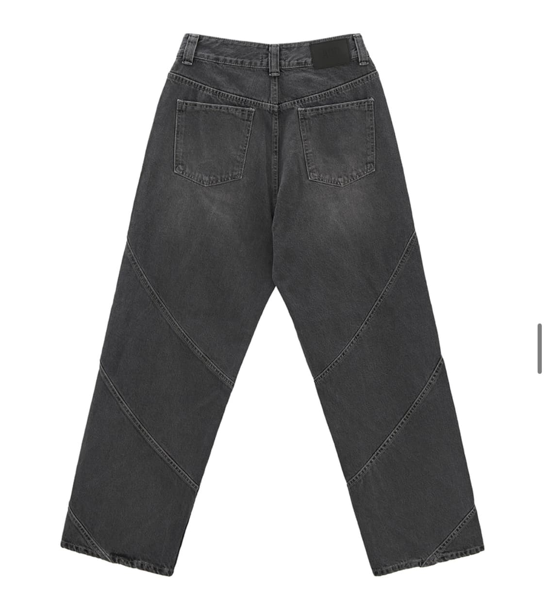 에드 토네이도 와이드 데님 워시드 블랙 그레이 L 상품이미지2