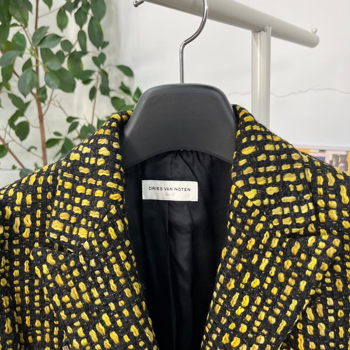 드리스반노튼 숄더퍼프 트위드 자켓 38 상품이미지3