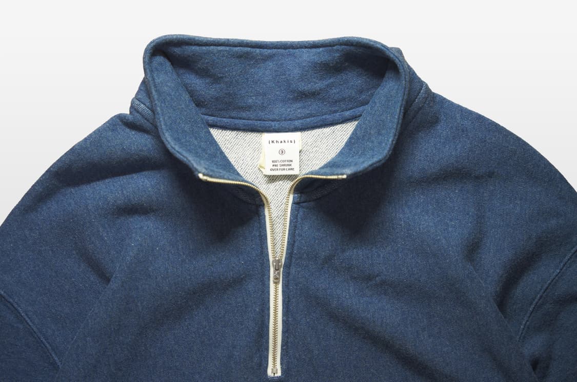 Heather Half Zip Pullover Blue 상품이미지2