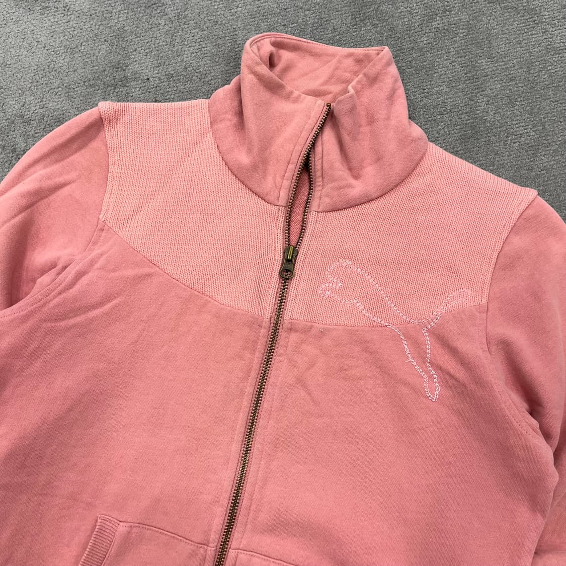 M 푸마 핑크색 집업 트랙탑 점퍼 상품이미지2