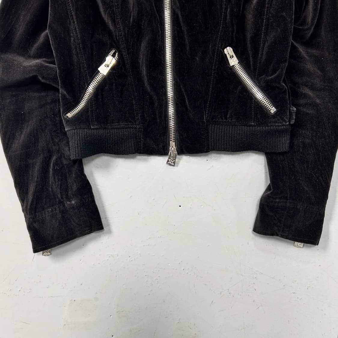 아르마니 익스체인지 벨벳 싱글 라이더자켓  상품이미지3