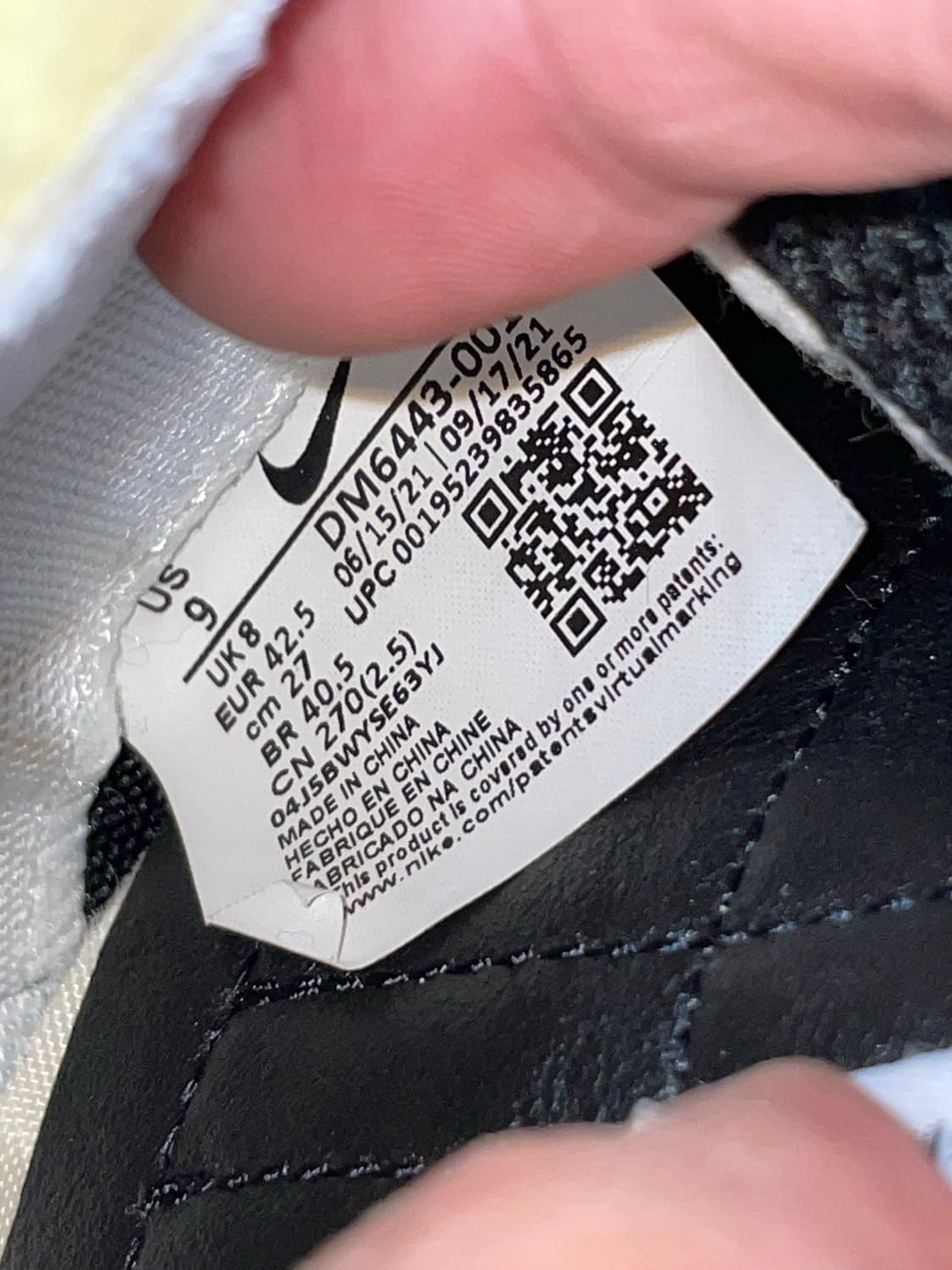 나이키 X 사카이 블레이저 로우 블랙 270 상품이미지10