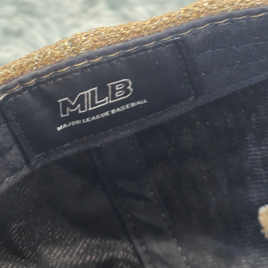 L7-8:MLB 뉴욕양키스 골드글리터 캡주니어(53-55cm)-머리작은분 상품이미지9