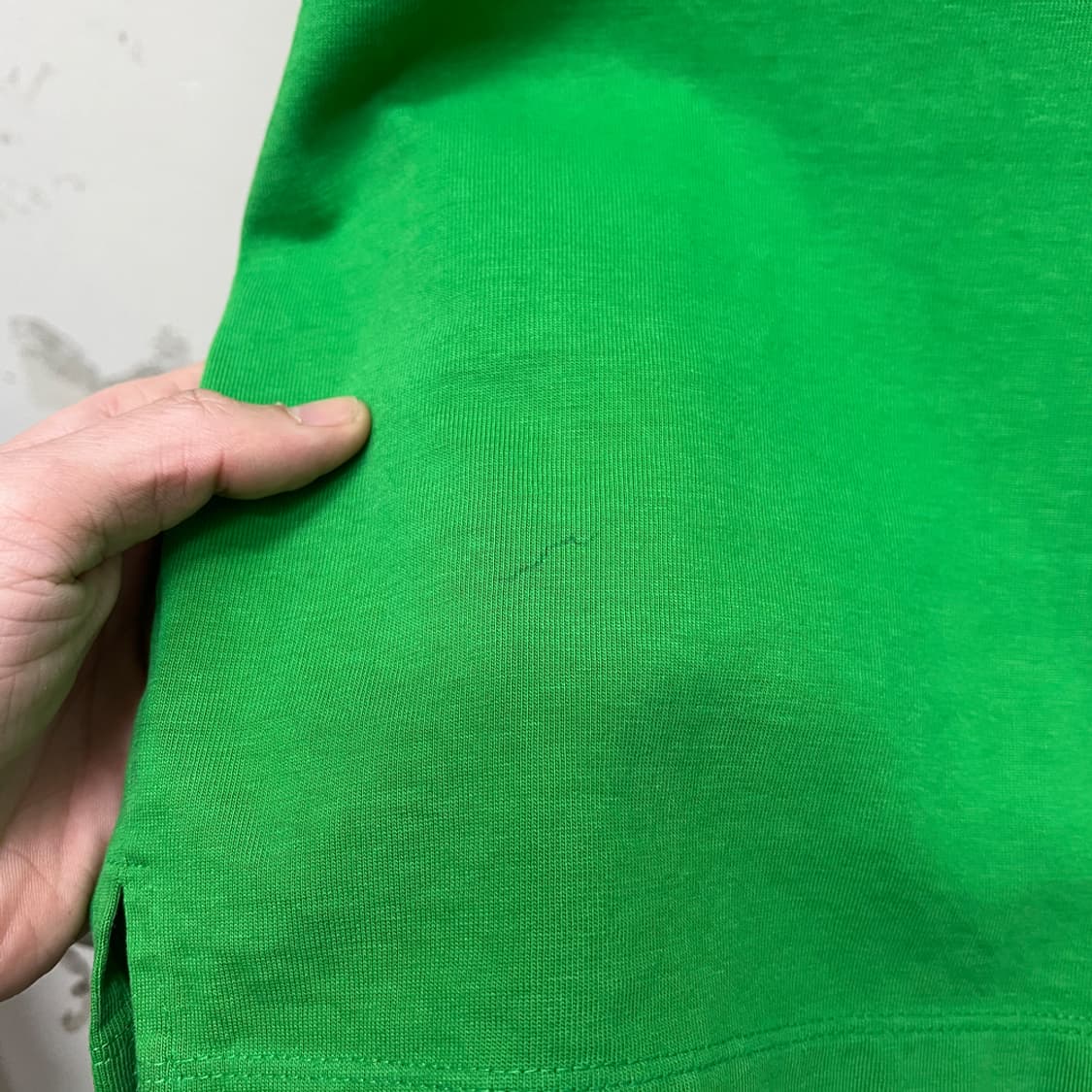 솔리드옴므 그린 오버핏 포켓 반팔티 100 상품이미지5