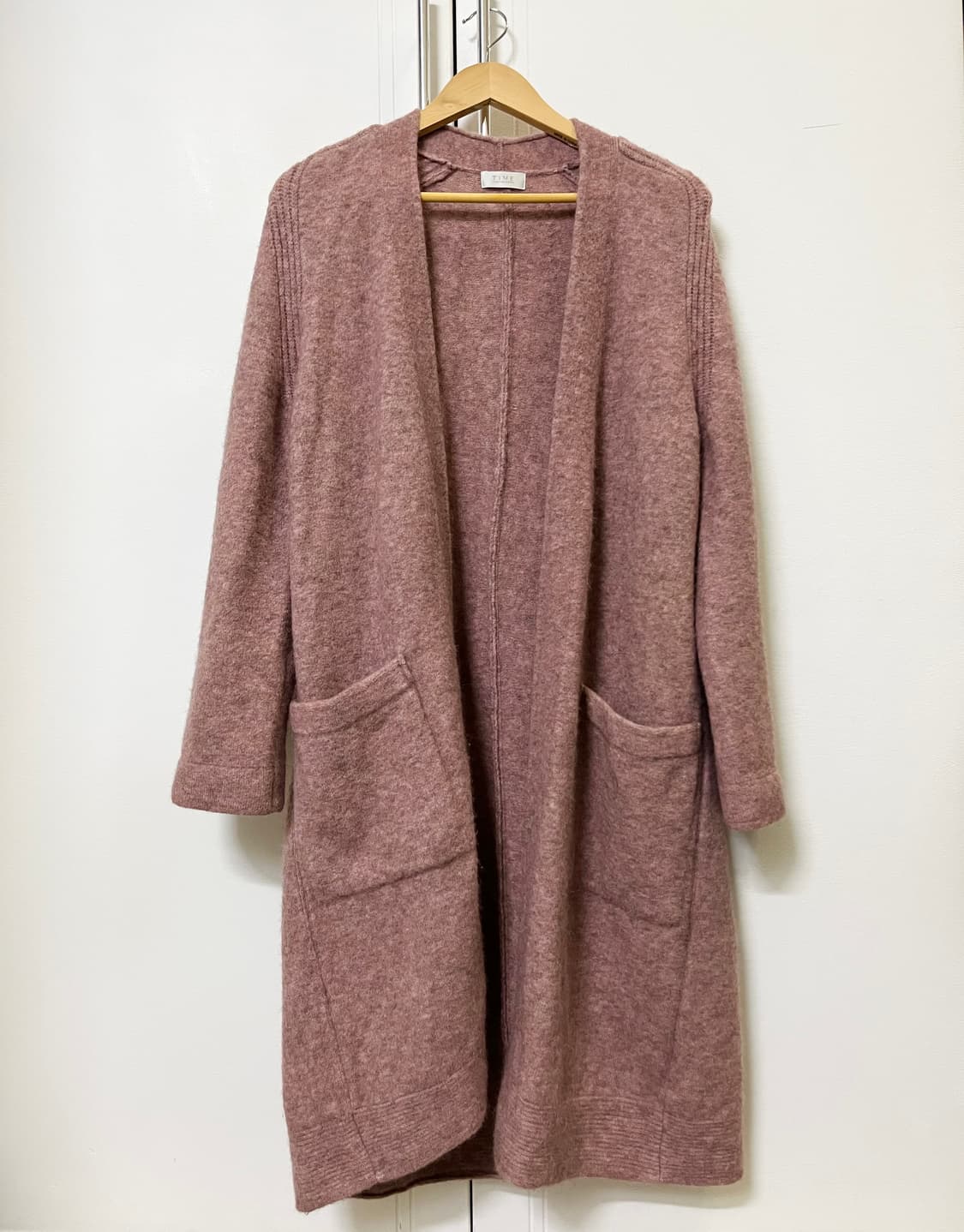 한섬 타임 알파카 블레디드 롱 가디건 상품이미지2