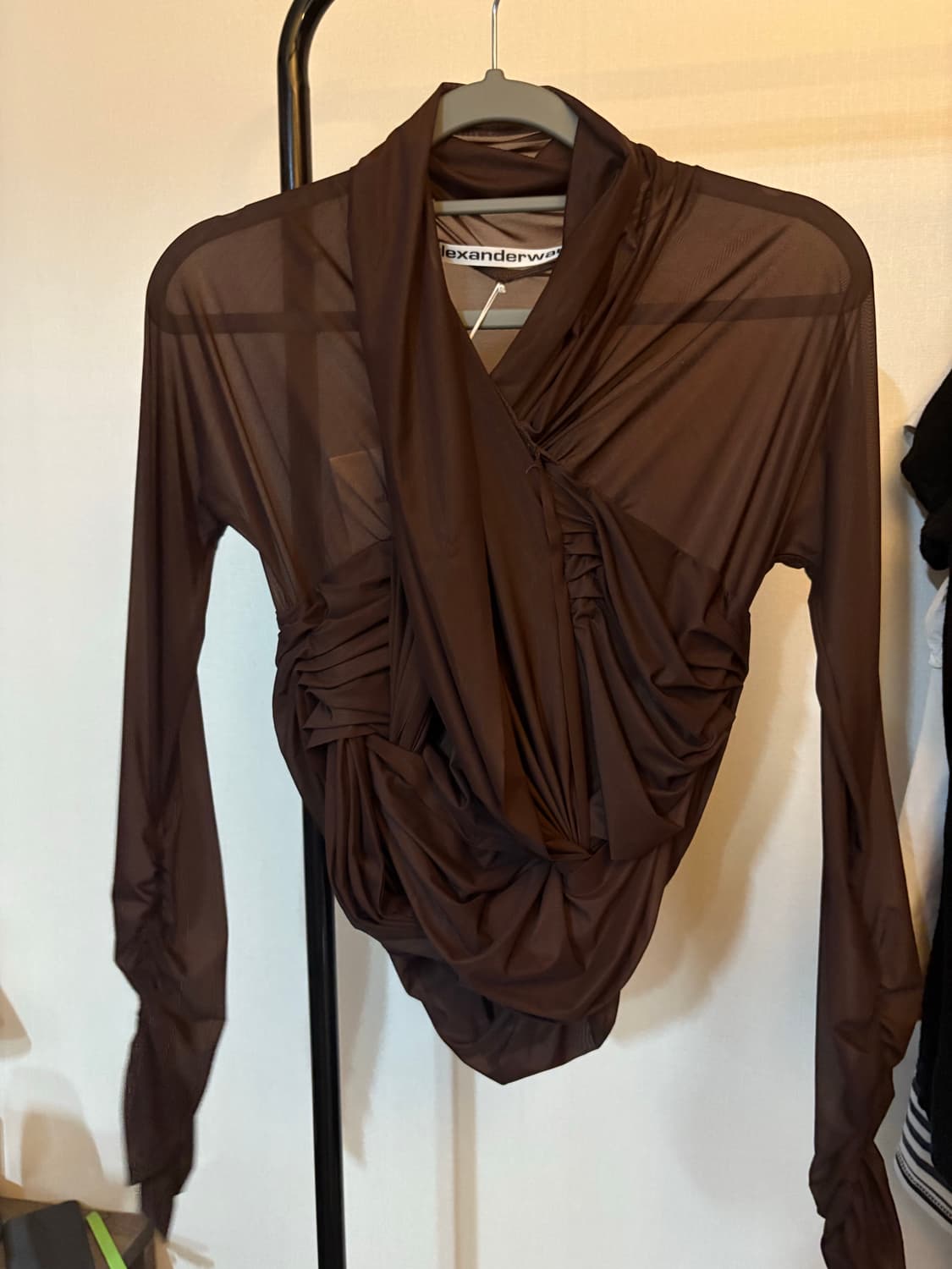 알렉산더왕 alexander wang 드레이핑 메쉬 티 s size 상품이미지1