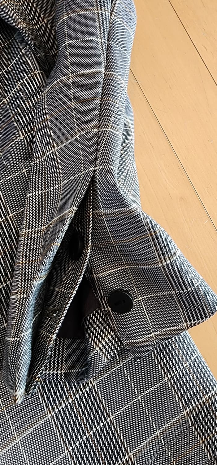 (새상품)일꼬르소 그레이 체크 오버핏 자켓 L~슬림XL 상품이미지10