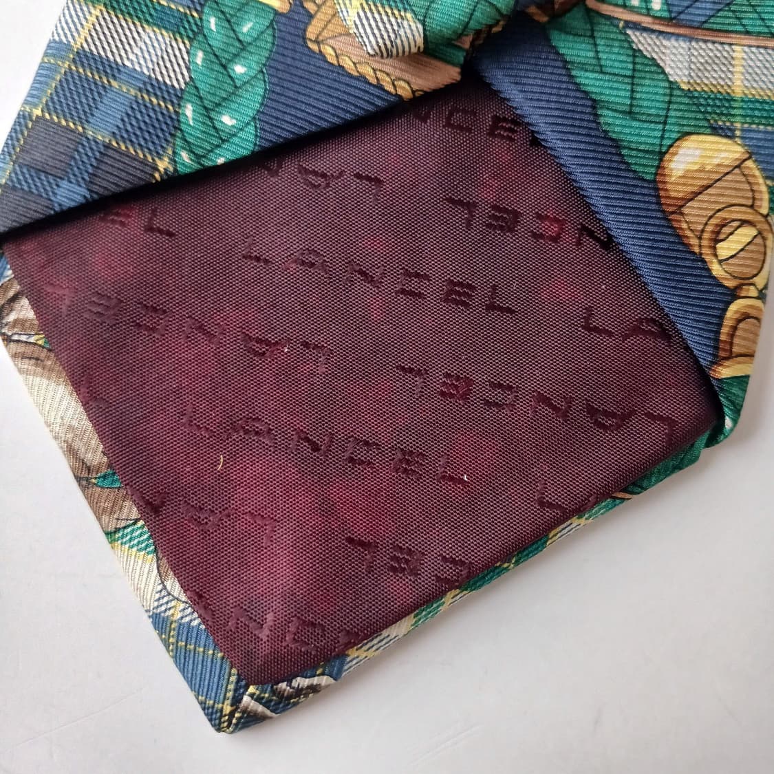 란셀 실크 네이비 패턴 넥타이 9.8cm A~B등급 A19504
 상품이미지9