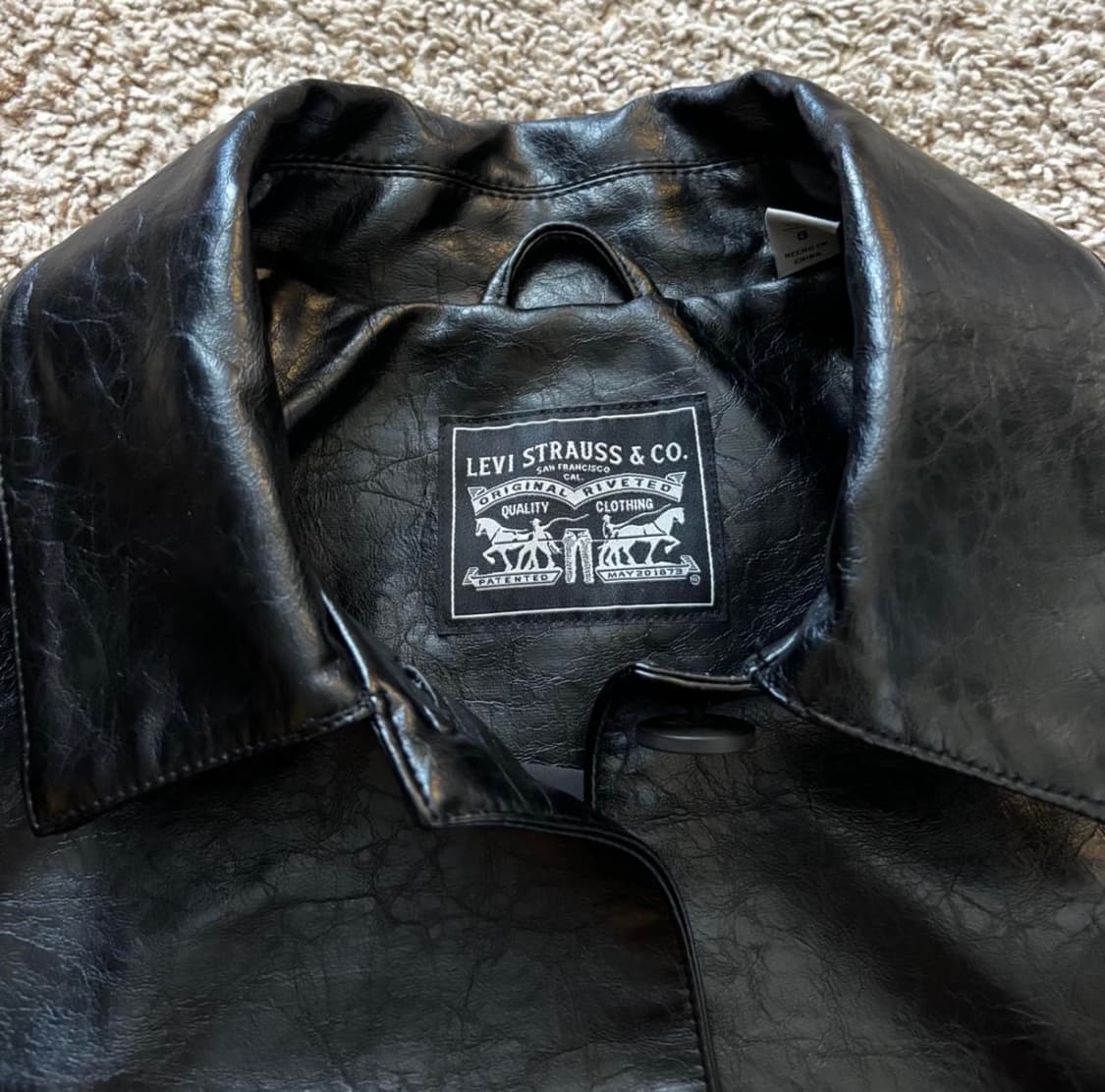 리바이스 레더 카코트 black L 상품이미지3