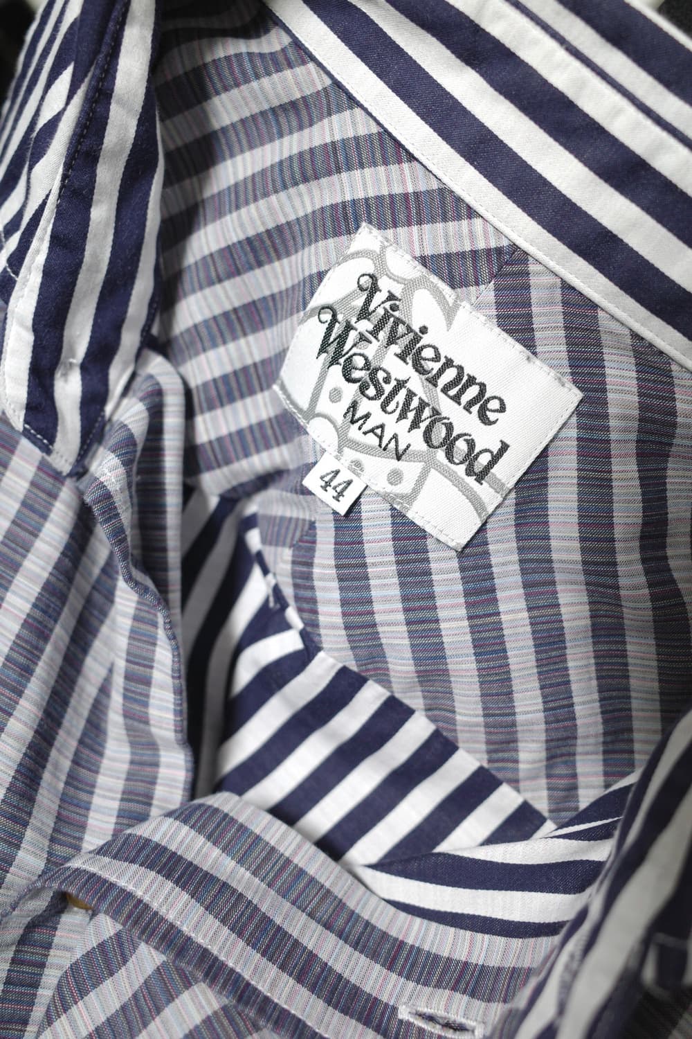 비비안웨스트우드 맨 네이비 스트라이프 셔츠 상품이미지4